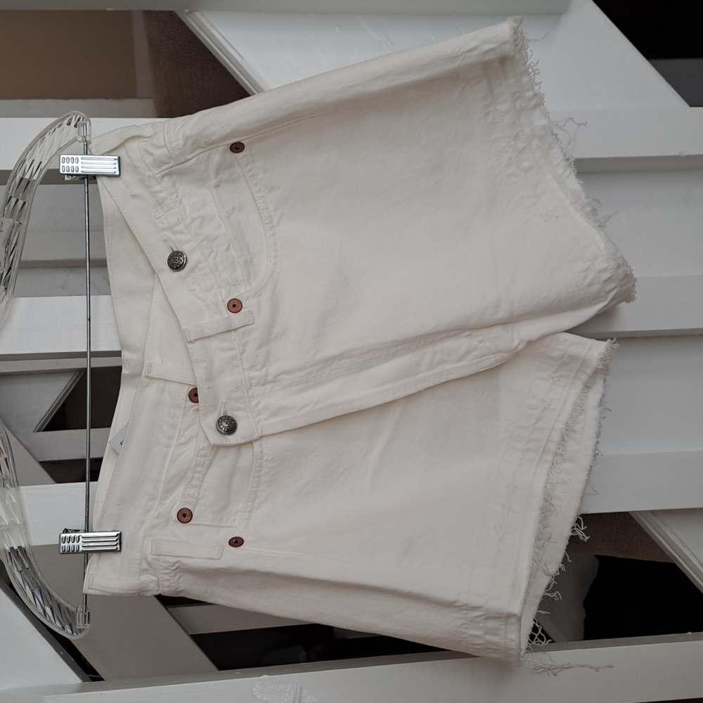 R13 White Denim Crossover Shorts NWT in Nico sz27 - Picture 8 of 14